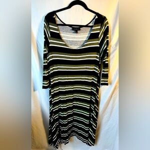 Lane Bryant Multicolor Striped Midi Dress